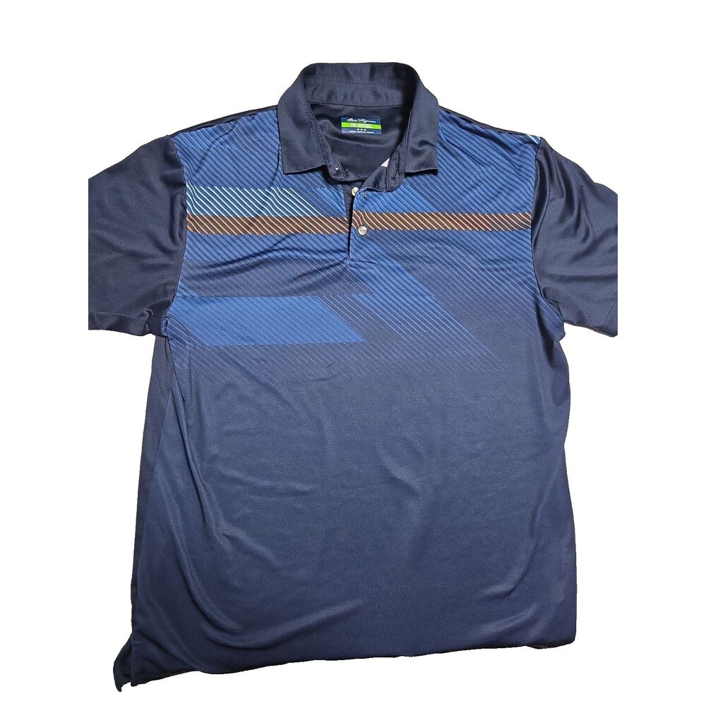Mens Ben Hogan Performance Short Sleeve Navy Polo Shirt Medium VGC
